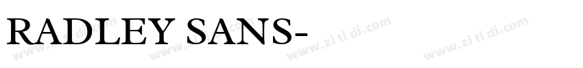 RADLEY SANS字体转换
